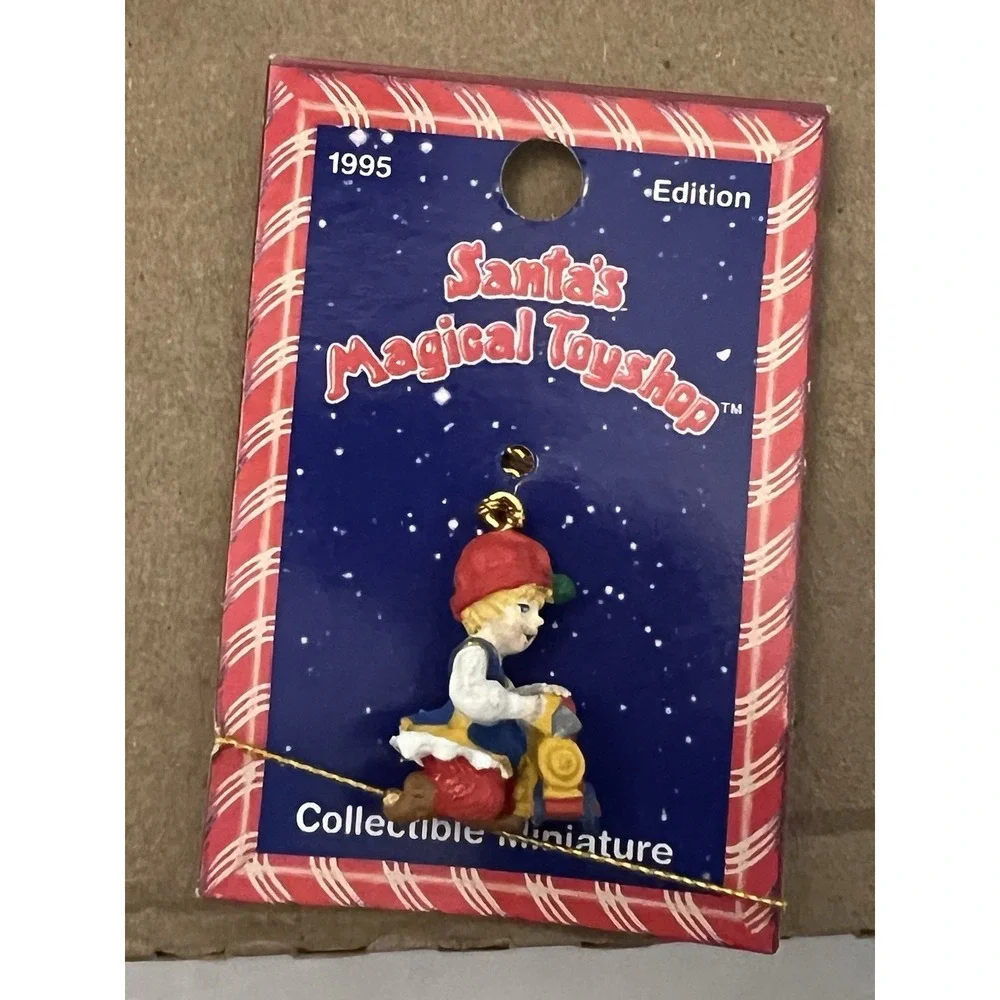 VTG 1995 Cheryl Ann Santas Toyshop Collectible Mini Ornament K Mart Lot Of 5 NOS
